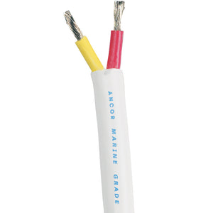 Cable dúplex de seguridad Ancor - 14/2 AWG - Rojo/Amarillo - Redondo - 100' [126510]