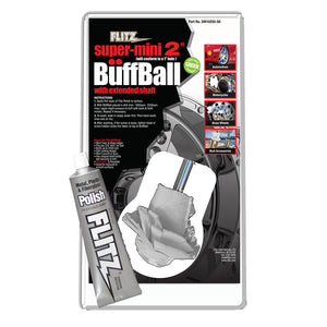 Flitz Buff Ball - Super Mini 2" - Blanco con tubo de 1.76 oz Flitz Polish [SM 10250-50]