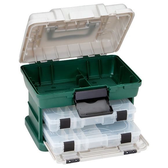Plano - 1-Tray Tackle Box w/Dual Top Access - Smoke & Bright Green