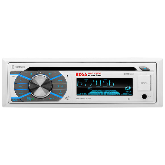 Boss Audio MR508UABW Receptor de CD/USB/SD/MP3/WMA/AM/FM de DIN único con Bluetooth [MR508UABW]