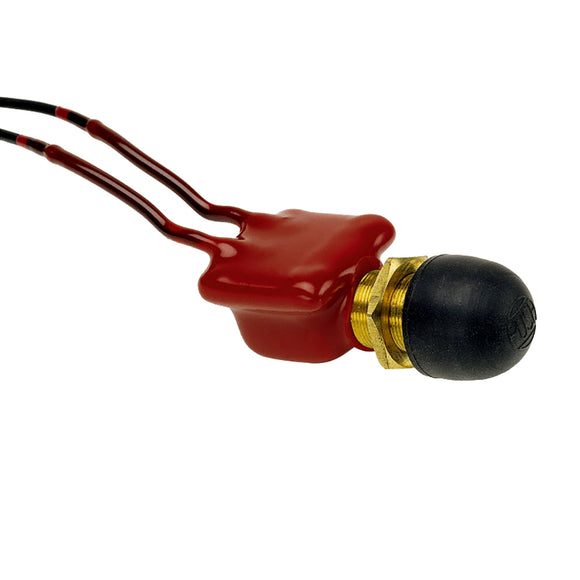 Cole Hersee Interruptor de botón pulsador con revestimiento de vinilo SPST Off-On 2 cables [M-608-BP]