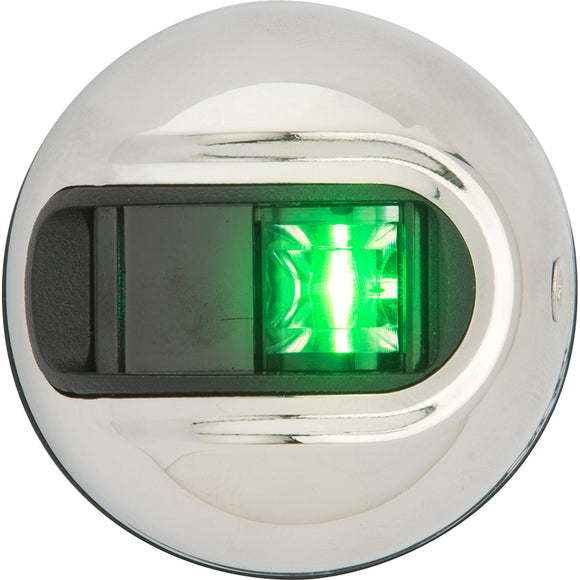 Luz de navegación de montaje en superficie vertical Attwood LightArmor - Estribor (verde) - Acero inoxidable - 2NM [NV3012SSG-7]