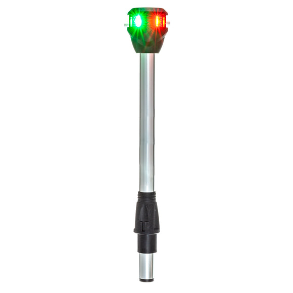 Luz de poste de navegación bicolor Attwood LightArmor con luz de trabajo - Recta - 10