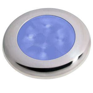 Hella Marine Lámpara LED de Cortesía con Borde de Acero Inoxidable Pulido - Azul [980503221]