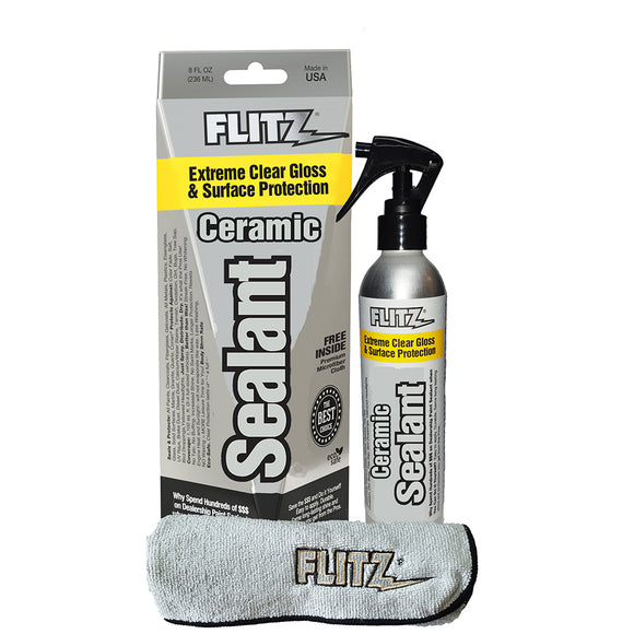 Flitz Ceramic Sealant Spray Bottle w/Microfiber Polishing Cloth - 236ml/8oz [CS 02908]