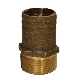 GROCO 1" NPT x 1-1/4" Bronce Full Flow Pipe to Manguera Racor recto [FF-1000]