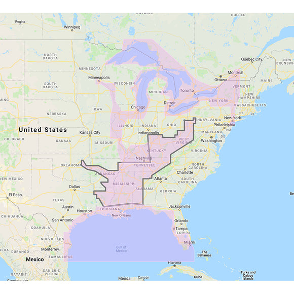 Furuno Golfo de México, Ríos de los Grandes Lagos - Gráfico vectorial Fotos satelitales de resolución estándar f/Parte de los Grandes Lagos - Código de desbloqueo [MM3-VNA-023]