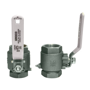 GROCO 1/2" NPT Stainless Steel In-Line Ball Valve [IBV-500-S]