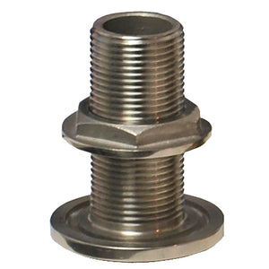 GROCO 1-1/4" NPS NPT Combo de acero inoxidable a través del casco con tuerca [TH-1250-WS]