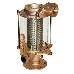 GROCO Combo de válvula de bola de 3/4"/filtro de agua salada Seacock [BVS-750]