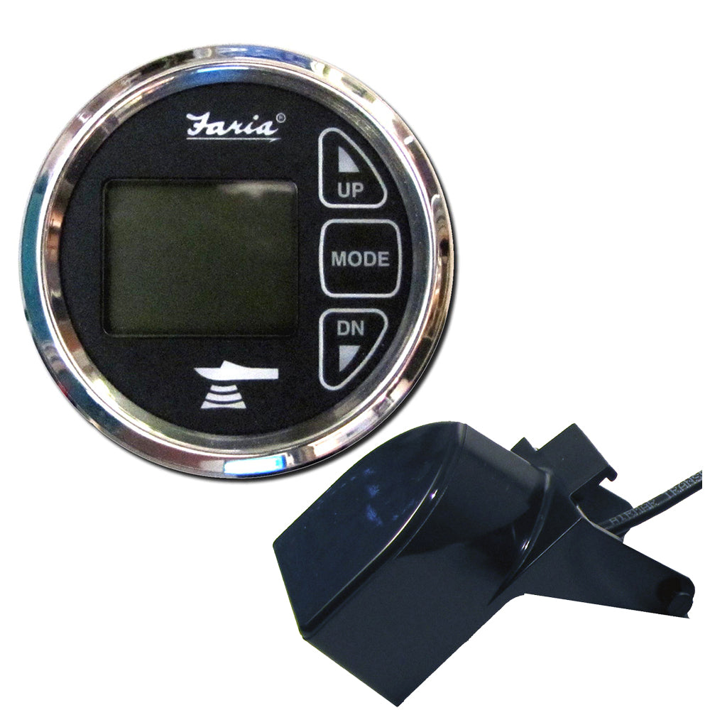 Faria Beede F13751 Chesapeake Black SS Depth Sounder In-Hull Mounted Transducer