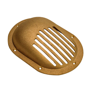 GROCO Filtro de casco estilo concha de almeja de bronce para hasta 1" a través del casco [SC-1000-L]