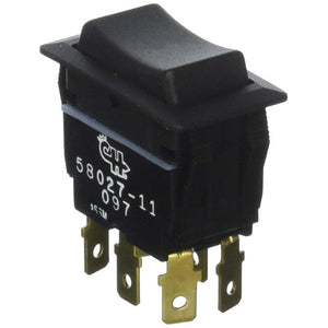 Cole Hersee Sealed Rocker Switch Non-Iluminated DPDT (On)-Off-(On) 6 Blade [58027-11-BP]