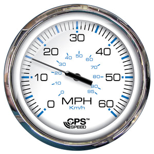 Velocímetro Faria Chesapeake White SS 5" - 60 MPH (GPS) (con tachuelas) [33861]