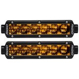 RIGID Industries 6" SR-Series Luz antiniebla compatible con SAE - Negro con luz amarilla [906704]