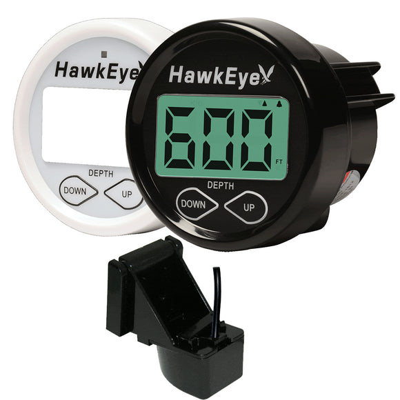 Medidor de profundidad digital integrado en el tablero HawkEye DepthTrax 2B - TM/In-Hull [DT2B-TM]