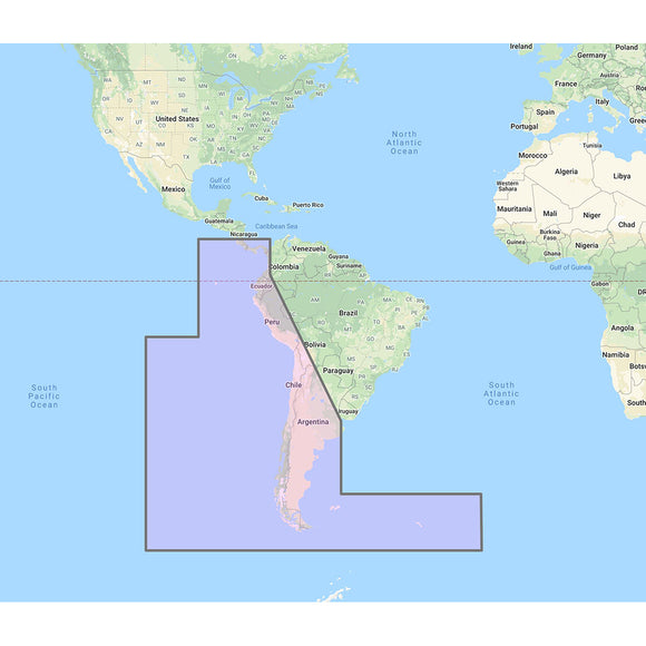 Furuno South America West Coast - Costa Rica a Chile a Falklands Vector Charts - Código de desbloqueo [MM3-VSA-500]