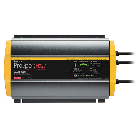 ProMariner ProSportHD 20 Gen 4 - 20 Amp - Cargador de batería de 2 bancos [44020]