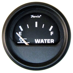 Medidor de nivel de tanque Faria Euro Black de 2" - Agua potable (métrico) [12831]
