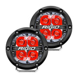 RIGID Industries 360-Series 4" LED Off-Road Spot Beam con retroiluminación roja - Carcasa negra [36112]