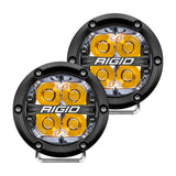 RIGID Industries 360-Series 4" LED Off-Road Spot Beam con retroiluminación ámbar - Carcasa negra [36114]