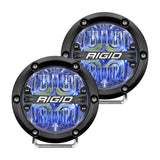 RIGID Industries 360-Series 4" LED Off-Road Fog Light Drive Beam con retroiluminación azul - Carcasa negra [36119]