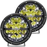 RIGID Industries 360-Series 6" LED Off-Road Fog Light Spot Beam con retroiluminación blanca - Carcasa negra [36200]