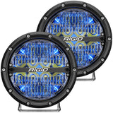 RIGID Industries 360-Series 6" LED Off-Road Fog Light Spot Beam con retroiluminación azul - Carcasa negra [36202]