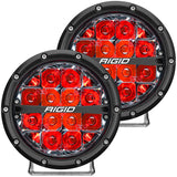 RIGID Industries 360-Series 6" LED Off-Road Fog Light Spot Beam con retroiluminación roja - Carcasa negra [36203]