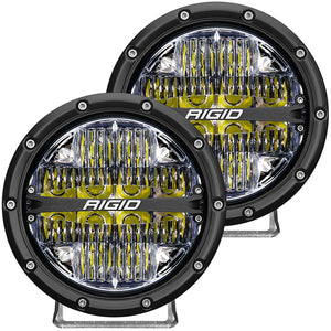 RIGID Industries 360-Series 6" LED Off-Road Fog Light Drive Beam con retroiluminación blanca - Carcasa negra [36204]