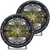 RIGID Industries 360-Series 6" LED Off-Road Fog Light Drive Beam con retroiluminación blanca - Carcasa negra [36204]