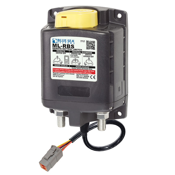 Blue Sea 7717100 ML-RBS Interruptor remoto de batería con control manual Conector Deutsch de liberación automática - 24V [7717100]