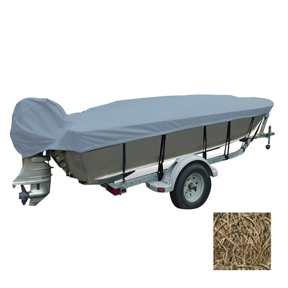 Carver Performance Poly-Guard Wide Series Styled-to-Fit Boat Cover f/13.5 V-Hull Barcos de pesca - Shadow Grass [71113C-SG]