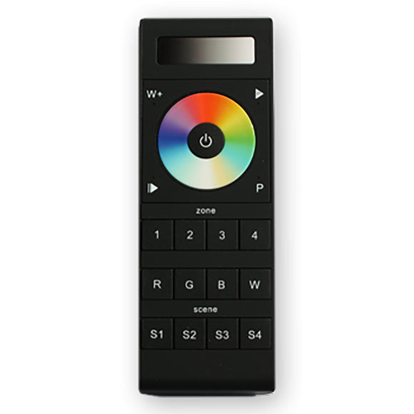 Controlador de mano Lunasea RGBW de 4 zonas con rueda de colores, 4 memorias, portapilas [LLB-45WG-01-00]