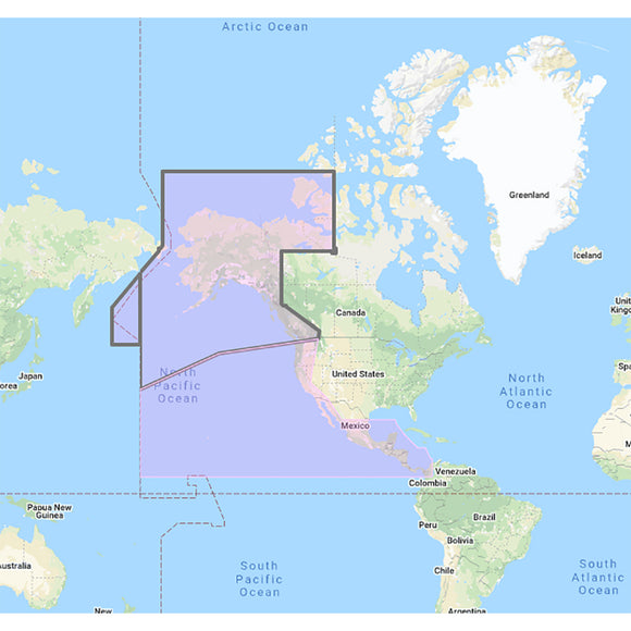 Furuno EE. UU. Canadá Costa del Pacífico, Hawái, Alaska, México a Panamá: gráfico C-MAP Mega Wide [MM3-VNA-035]