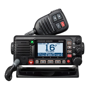 Standard Horizon GX2400B Matrix Black VHF con AIS, GPS integrado, megáfono NMEA 2000 de 30 W, micrófono con altavoz [GX2400B]