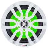 DS18 HYDRO 6.5" 2-Way Marine Speakers w/RGB LED Lights 300W - White [NXL-6]