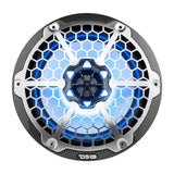 DS18 HYDRO 8" 2-Way Marine Speakers w/RGB LED Lights - 125W RMS, 4-Ohm - Black Carbon Fiber [CF-8M]