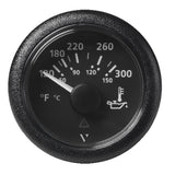 Veratron 52MM (2-1/16") Indicador de temperatura de aceite ViewLine 120-300F - Bisel de esfera negra [A2C59514165]
