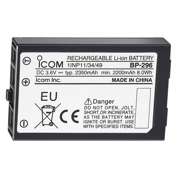 Batería Icom BP-296 Li-Ion - 3.6V - 2350mAh f/M37 [BP296]