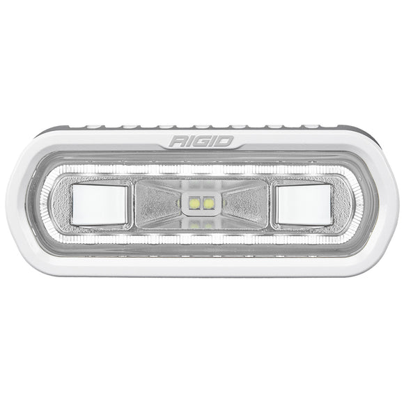 RIGID Industries SR-L Series Marine Spreader Light - Montaje en superficie blanca - Luz blanca con halo blanco [51100]