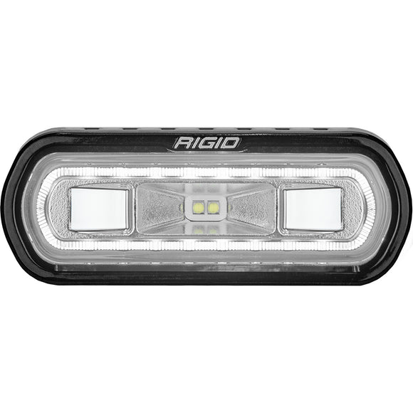 RIGID Industries SR-L Series Marine Spreader Light - Negro Montaje en superficie - Luz blanca con halo blanco [52100]