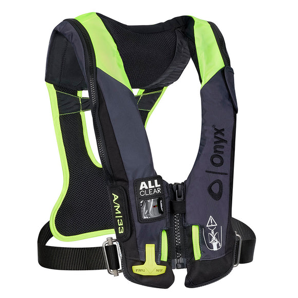 Onyx Impulse A/M 33 All Clear w/Harness Auto/Chaleco salvavidas inflable manual - Gris [134300-701-004-21]