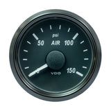 Manómetro de aire VDO SingleViu de 52 mm (2-1/16") - 150 PSI - 0-180 Ohm [A2C3833440030]