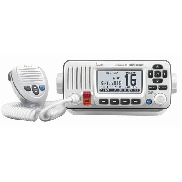 Icom M424G Radio VHF con GPS incorporado - Blanco [M424G 42]