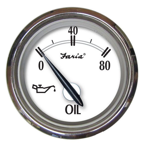 Medidor de presión de aceite Faria Newport SS 2