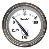 Medidor de presión de aceite Faria Newport SS 2" - 0 a 100 PSI [25005]
