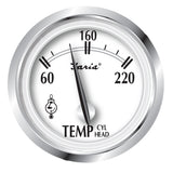 Faria Newport SS Medidor de temperatura de culata de 2" con remitente - 60 a 220 F [25011]