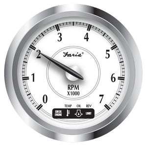 Tacómetro Faria Newport SS de 4" con indicador de verificación del sistema p/fuera de borda de gasolina Suzuki - 0 a 7000 RPM [45001]
