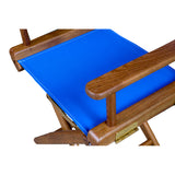 Silla de director Whitecap con fundas de asiento azules - Teca [60041]